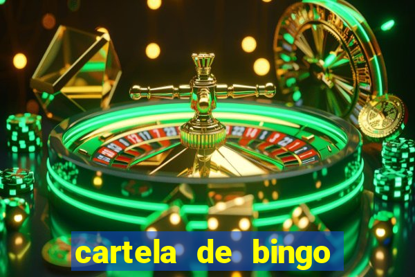 cartela de bingo cha de panela